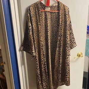 Leopard Print Kimono Robe